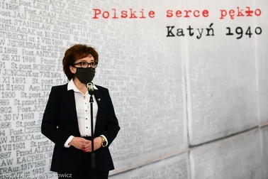 Marszałek Sejmu Elżbieta Witek podczas inauguracji konkursu.