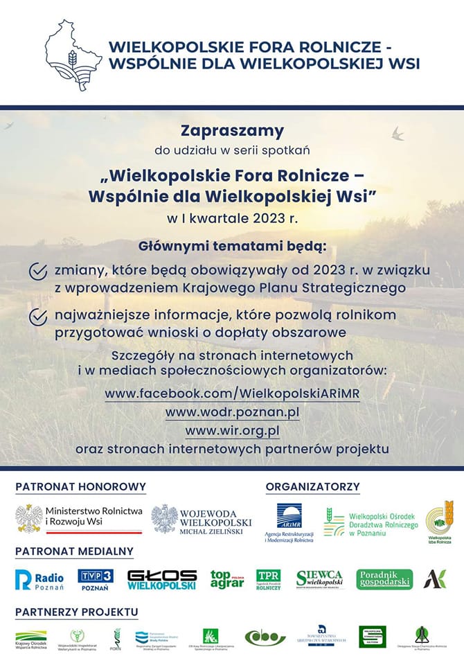 Wielkopolskie Forum Rolnicze - wspólnie dla wielkopolskiej wsi