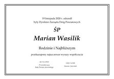 Nekrolog Marian Wasilik